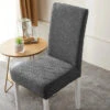 Housse De Chaise Jacquard Gris Anthracite