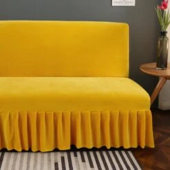 Housse De Canapé Clic Clac Et Bz Velours Jaune 7 Housse De Canapé Clic Clac Et Bz Velours Jaune -Housse Moderne housse bz originale housse moderne 1