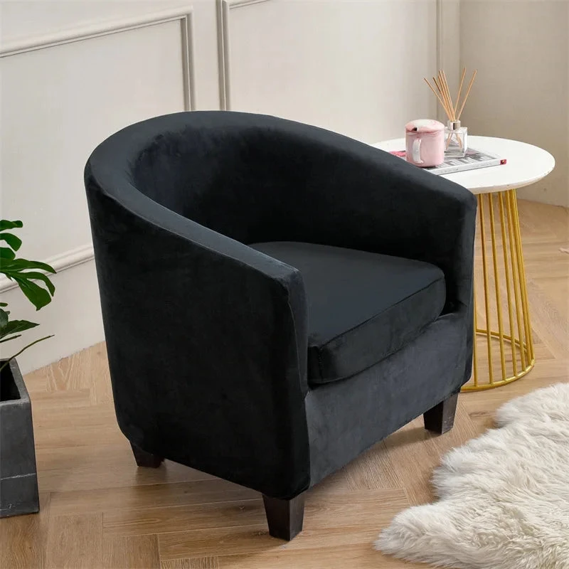 Housse Pour Fauteuil Cabriolet Noir Velours 2 Housse Pour Fauteuil Cabriolet Noir Velours – Image 2
