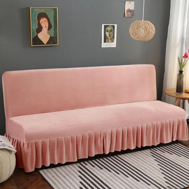 Housse De Canapé Clic Clac Et Bz Velours Rose 1 Housse De Canapé Clic Clac Et Bz Velours Rose