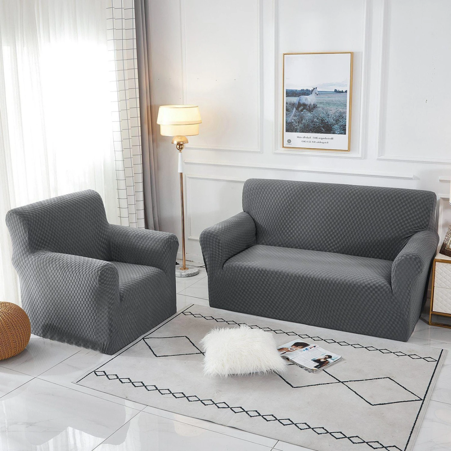 Housse De Canapé Imperméable Grise 2 Housse De Canapé Imperméable Grise – Image 2