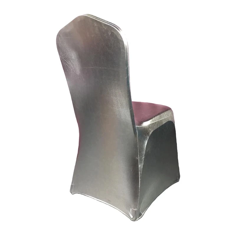 Housse De Chaise De Mariage Argent Métallique 3 Housse De Chaise De Mariage Argent Métallique – Image 3