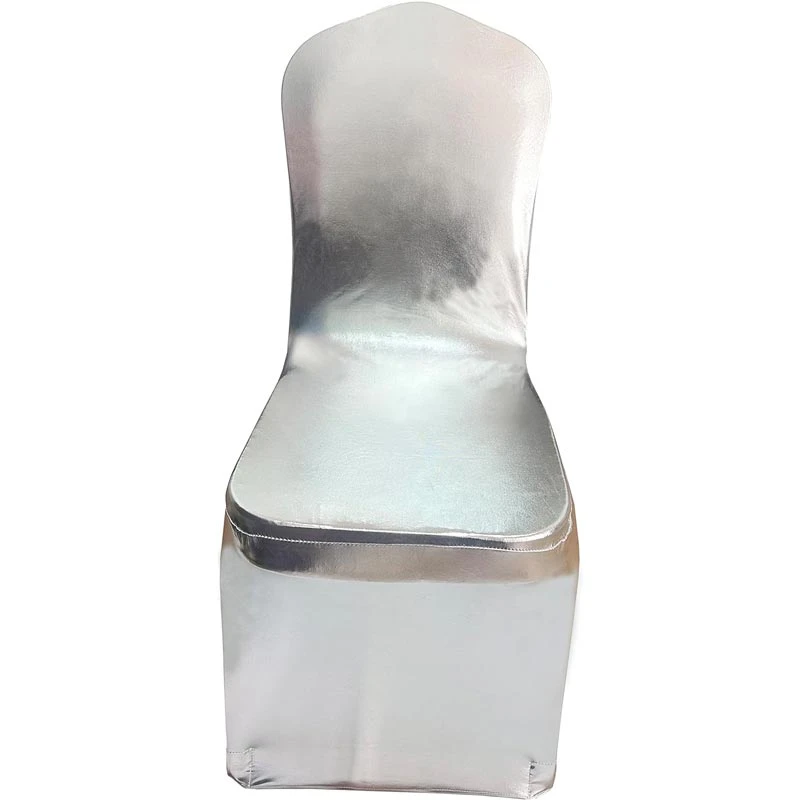 Housse De Chaise De Mariage Argent Métallique 5 Housse De Chaise De Mariage Argent Métallique – Image 5