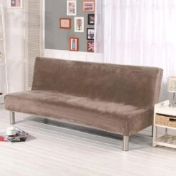 Housse De Canapé Clic Clac Et Bz Velours Marron