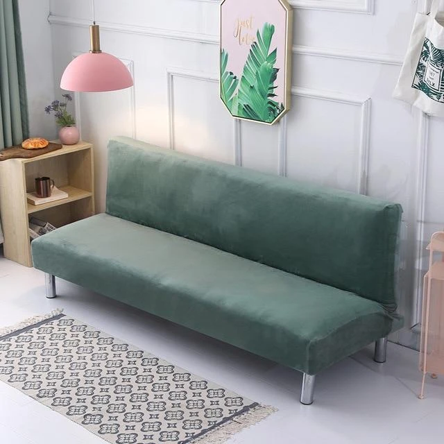 Housse De Canapé Clic Clac Et Bz Velours Vert 1 Housse De Canapé Clic Clac Et Bz Velours Vert