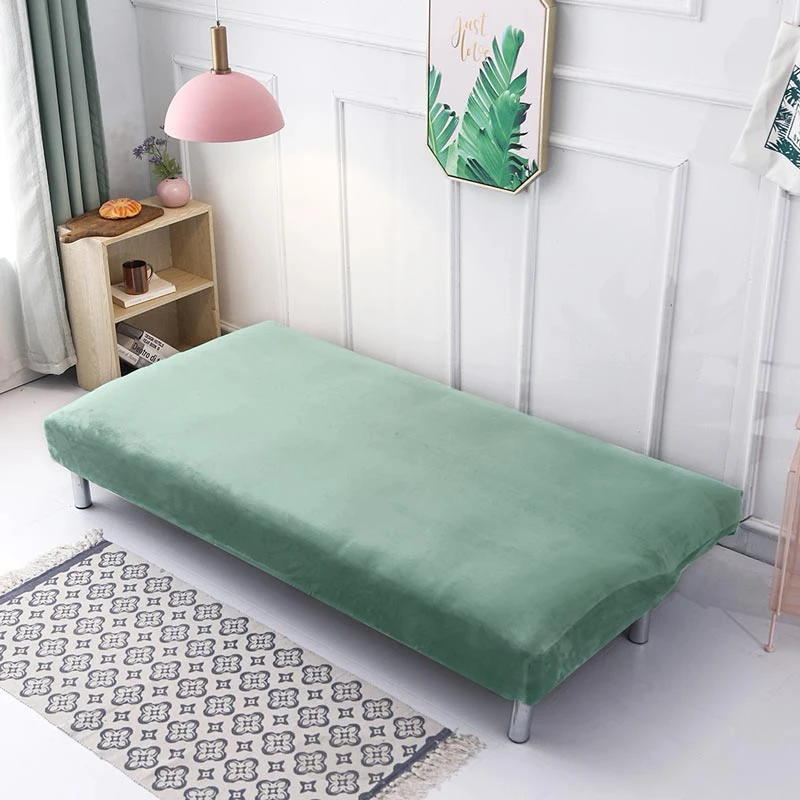 Housse De Canapé Clic Clac Et Bz Velours Vert 3 Housse De Canapé Clic Clac Et Bz Velours Vert – Image 3