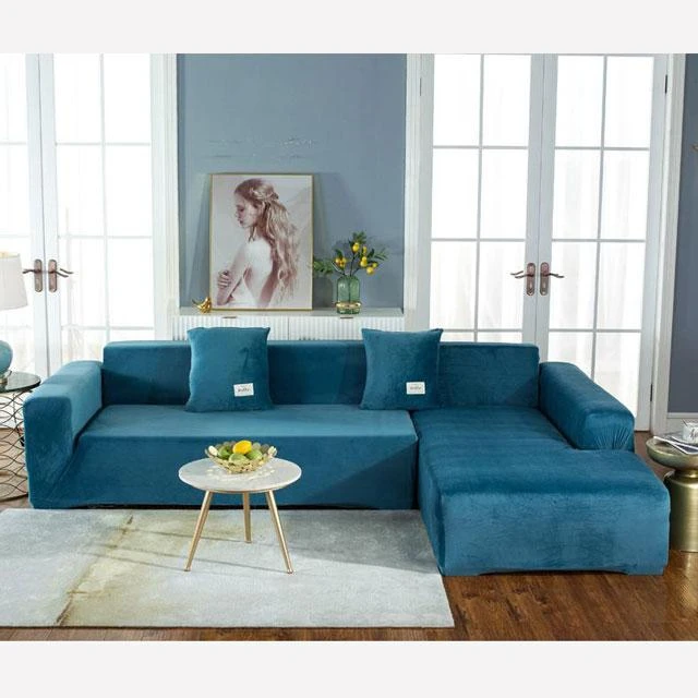 Housse De Canapé D'Angle Turquoise 2 Housse De Canapé D'Angle Turquoise – Image 2
