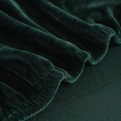 Housse De Canapé D'Angle Velours Vert Foncé 7 Housse De Canapé D'Angle Velours Vert Foncé -Housse Moderne housse de canape dangle vert housse moderne 11