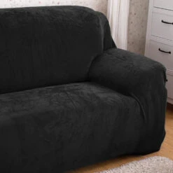 Housse De Canapé Noir Velours -Housse Moderne housse de canape noir velours housse moderne 5