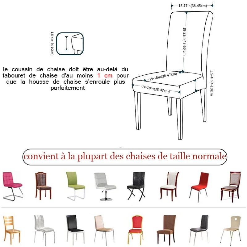 Housse De Chaise PU Cuir Kaki 2 Housse De Chaise PU Cuir Kaki – Image 2