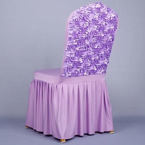 Housse De Chaise De Mariage Fleurs Violet Clair 1 Housse De Chaise De Mariage Fleurs Violet Clair