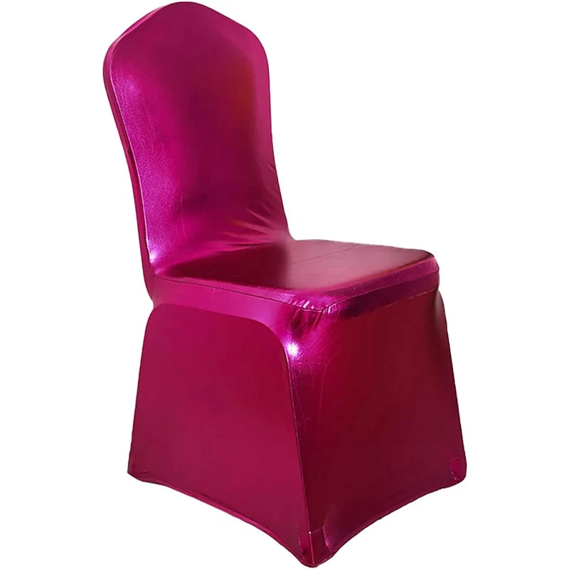 Housse De Chaise De Mariage Rose Métallique 2 Housse De Chaise De Mariage Rose Métallique – Image 2