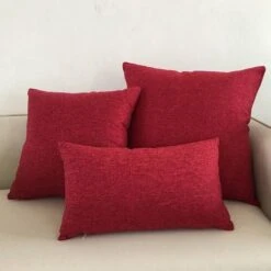 Housse De Coussin 45x45 Bordeaux