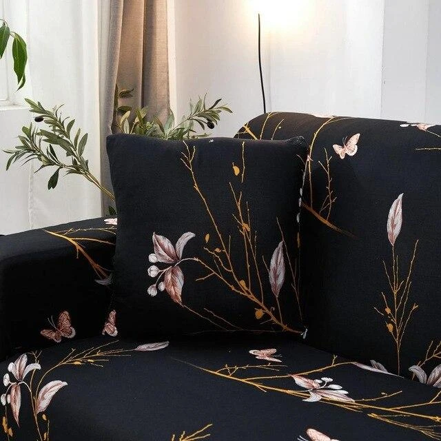 Housse De Coussin Fleurs D'Automne - Lot De 2 (45x45cm) 1 Housse De Coussin Fleurs D'Automne - Lot De 2 (45x45cm)