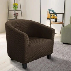 Housse De Fauteuil Cabriolet Damier Marron Foncé