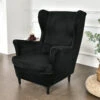 Housse De Fauteuil Crapaud Velours Noire