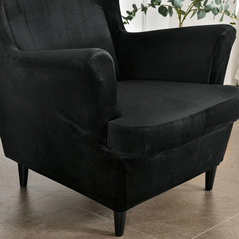 Housse De Fauteuil Crapaud Velours Noire 4 Housse De Fauteuil Crapaud Velours Noire â Image 4