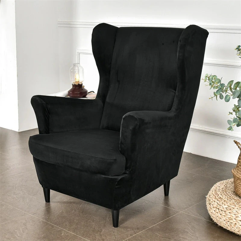 Housse De Fauteuil Crapaud Velours Noire 1 Housse De Fauteuil Crapaud Velours Noire