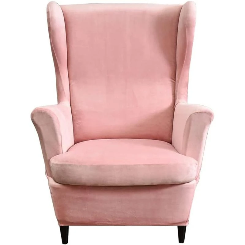 Housse De Fauteuil Crapaud Velours Rose 5 Housse De Fauteuil Crapaud Velours Rose – Image 5