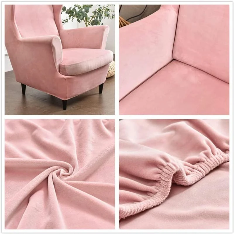 Housse De Fauteuil Crapaud Velours Rose 4 Housse De Fauteuil Crapaud Velours Rose – Image 4