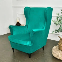Housse De Fauteuil Crapaud Velours Vert