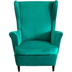 Housse De Fauteuil Crapaud Velours Vert -Housse Moderne housse de fauteuil crapaud velours vert housse moderne 3