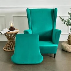Housse De Fauteuil Crapaud Velours Vert -Housse Moderne housse de fauteuil crapaud velours vert housse moderne 4