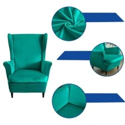 Housse De Fauteuil Crapaud Velours Vert -Housse Moderne housse de fauteuil crapaud velours vert housse moderne 7