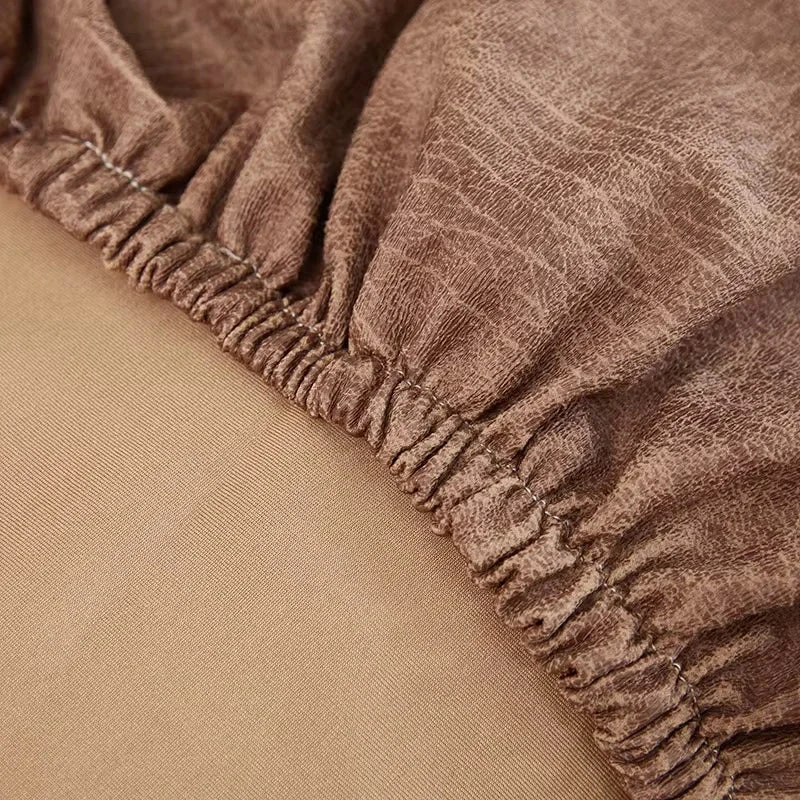 Housse De Fauteuil Relax En Similicuir Marron Clair 7 Housse De Fauteuil Relax En Similicuir Marron Clair – Image 7