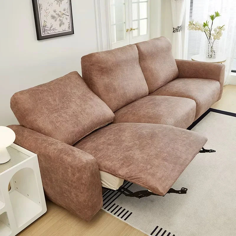 Housse De Fauteuil Relax En Similicuir Marron Clair 2 Housse De Fauteuil Relax En Similicuir Marron Clair – Image 2