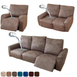Housse De Fauteuil Relax En Similicuir Marron -Housse Moderne housse de fauteuil relax 2 places housse moderne 3