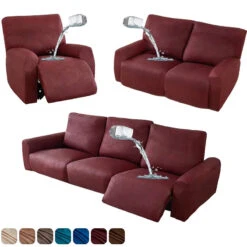 Housse De Fauteuil Relax En Similicuir Bordeaux -Housse Moderne housse de fauteuil relax electrique housse moderne 2