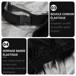 Housse De Protection Moto Armotex Noir Et Grise -Housse Moderne housse de protection moto housse moderne 3