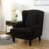 Housse Pour Fauteuil Crapaud Jacquard Noir