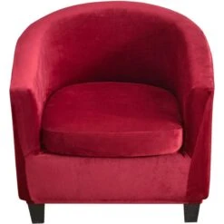 Housse Pour Fauteuil Cabriolet Rouge Velours -Housse Moderne housse fauteuil conforama housse moderne 1