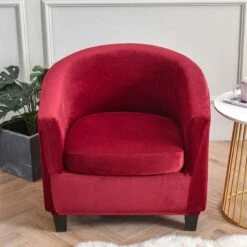 Housse Pour Fauteuil Cabriolet Rouge Velours -Housse Moderne housse fauteuil conforama housse moderne 2
