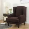 Housse Pour Fauteuil Crapaud Jacquard Marron