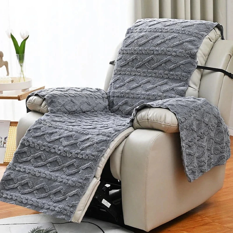 Housse De Fauteuil Relax Polaire Gris 2 Housse De Fauteuil Relax Polaire Gris – Image 2