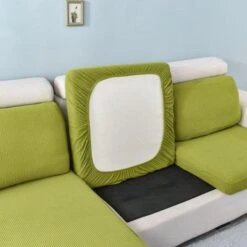 Housse Pour Coussin D'Assise De Canapé Vert Anis