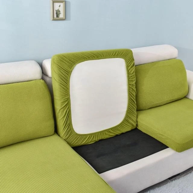 Housse Pour Coussin D'Assise De Canapé Vert Anis 1 Housse Pour Coussin D'Assise De Canapé Vert Anis