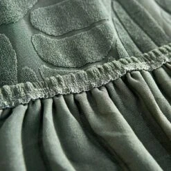 Housse De Canapé D'Angle Velours Imprimé De Fleur Vert Amande 9 Housse De Canapé D'Angle Velours Imprimé De Fleur Vert Amande -Housse Moderne housse pour canape d angle 6 places housse moderne 3