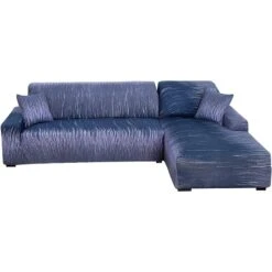 Housse De Canapé D'Angle Extensible Azur 9 Housse De Canapé D'Angle Extensible Azur -Housse Moderne housse pour canape dangle meridienne housse moderne 11