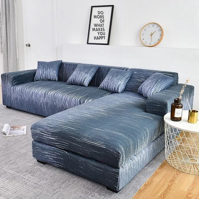 Housse De Canapé D'Angle Extensible Azur 1 Housse De Canapé D'Angle Extensible Azur