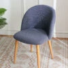 Housse Pour Chaise Scandinave Jacquard Gris