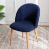 Housse Pour Chaise Scandinave Jacquard Bleu Marine