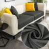 Housse Pour Coussin D'Assise De Canapé Gris Anthracite
