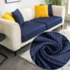 Housse Pour Coussin D'Assise De Canapé Bleu Marine