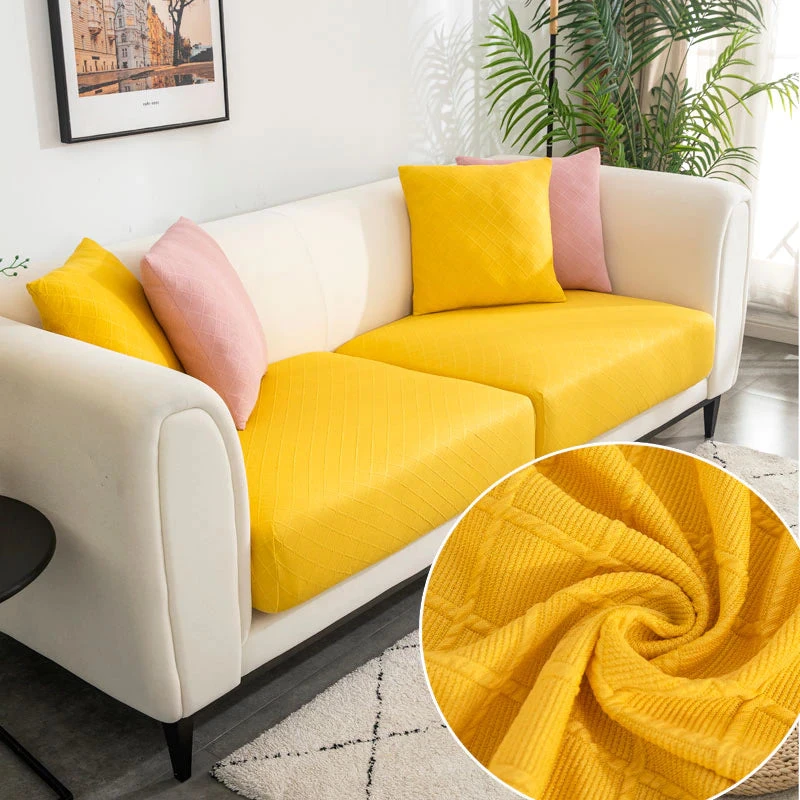 Housse Pour Coussin D'Assise De Canapé Jaune 1 Housse Pour Coussin D'Assise De Canapé Jaune