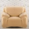 Housse Pour Fauteuil Club Velours Beige