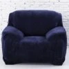 Housse Pour Fauteuil Club Velours Bleu Marine